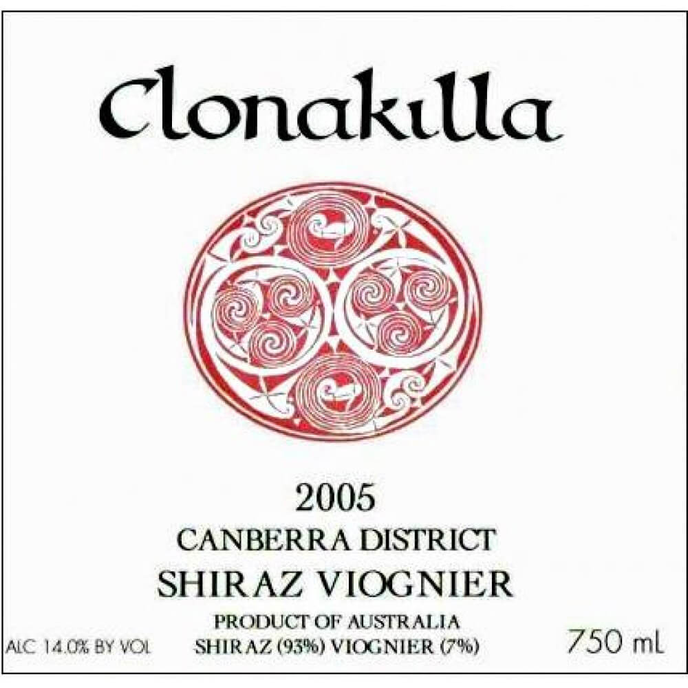 Clonakilla Shiraz Viognier 2005 label